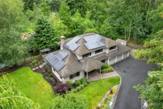 Solar panels on roof