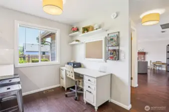 Eating space of kitchen or nook office space