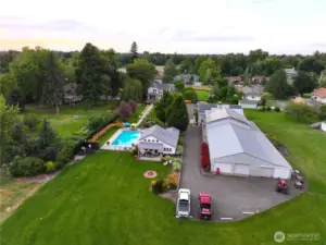 View from the back of the property looking North