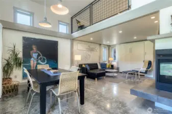 Cement floors & Clean Lines in the fully renovated short term rental