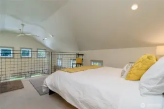 "The Barn" short term rental upstairs sleeping area