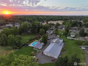 View from the back of the property looking North East