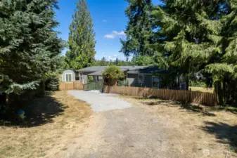 Home is tucked away in the cul-de-sac
