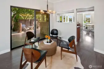 Formal dining area or lounge/conversation area