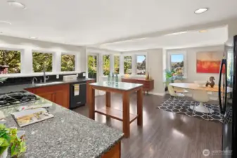 Large open kitchen