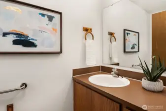 Convenient main level half bath