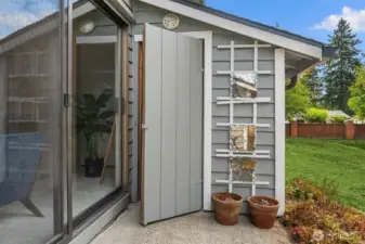 Patio storage area