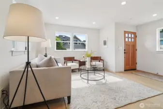 Front entry into living room - main floor