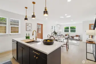 Nice size island-room for 3-4 stools