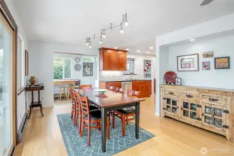 This dining room can handle an extra large table!