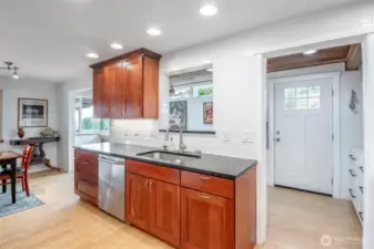 Lots of counter space in the kitchen, and in the pass-through pantry for your cooking needs