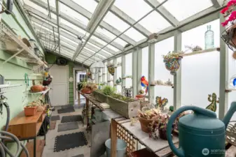 This greenhouse is perfect for any gardener, or as extra storage off the deck.