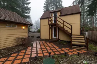 Two story Shed with carport attached