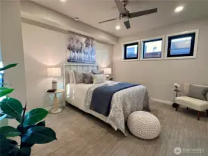 Large main floor primary with attached en suite