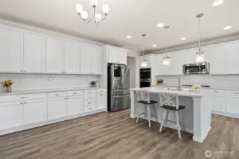Kitchen with generous counter space.