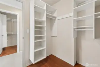 Note in this photo we are in one primary bedroom walkin closet and there is ONE MORE in this shot on the other side of the hall! TWO!!!