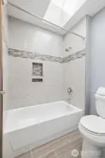 Skylight in this room and note the incredible tile-work.