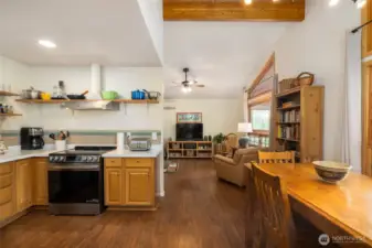 Kitchen and dining area