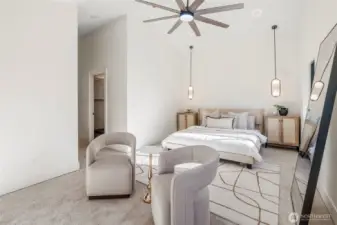 Large custom primary bedroom