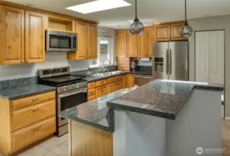 Main Floor Kitchen with eating bar.