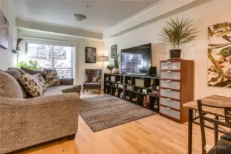 Large living room w/ laminate flooring