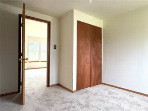 Back bedroom looking into living area
