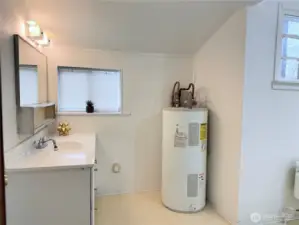 Large bathroom with natural light