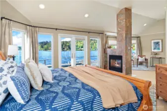 Your Primary Suite complete with a fireplace and sitting area!