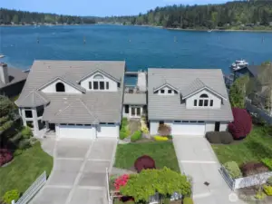 Gated entry with ample parking and 5 garage spaces.