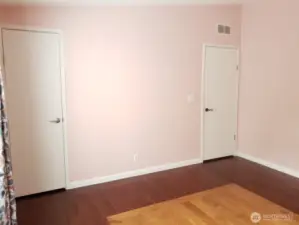 A Different View of the Very Large Second Bedroom with Real Hard Wood Flooring,Trim and Walk In Closet.