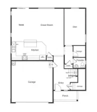 Main floor w/ large den
