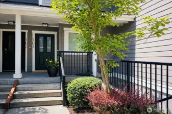 Welcome home, walk up from your parking garage (stairs on right) directly to your front door.
