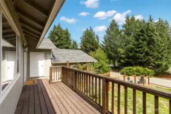 Front deck with partial views