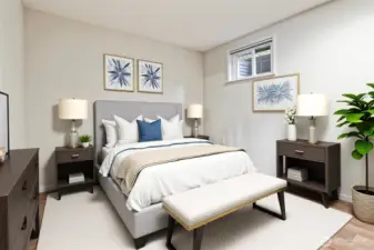 LL non forming 4th bedroom. ADU Virtual Staging