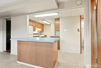 ADU kitchen with island seating