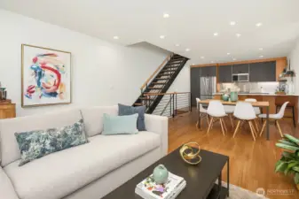 Open stairs add design appeal.
