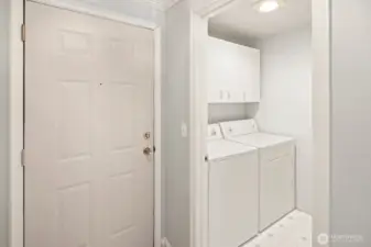 Laundry Room to the Right of the Entry