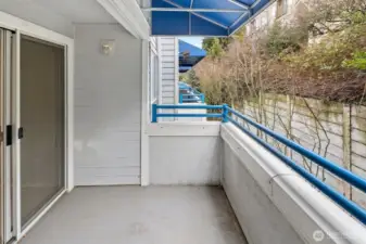 Balcony Accessed Via Both Living Room & Bedroom