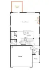 Photo of main floor layout, not of actual home