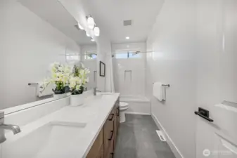 Hallway bath on upper level.