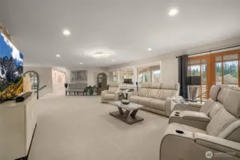 Comfortable gathering space ideal for relaxing or entertaining guests.