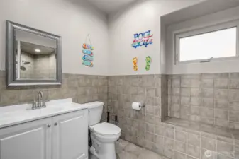 Pool house 3/4 bath.