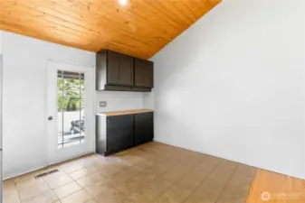 New coffee bar in dining area.