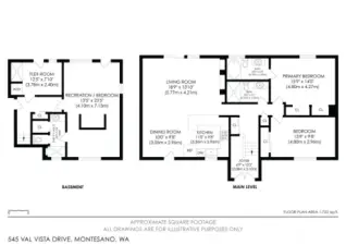 Floor plan, square footage is approximate & garage is not show (new floor plan to come).