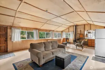 Water, electricity and septic are connected to Building B