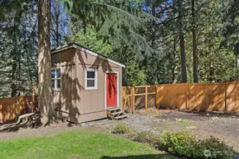 Storage Shed in backyard
