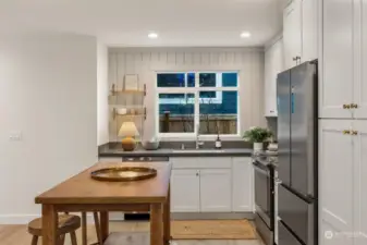 Staged photo of kitchen of 4748 B, same layout, slightly different view.