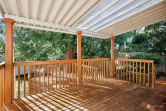 Covered back deck.