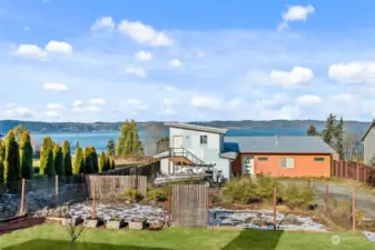 View looking directly west to Puget Sound & Vashon Island.