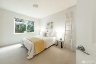 Secondary bedroom easily fits a queen size bed!
